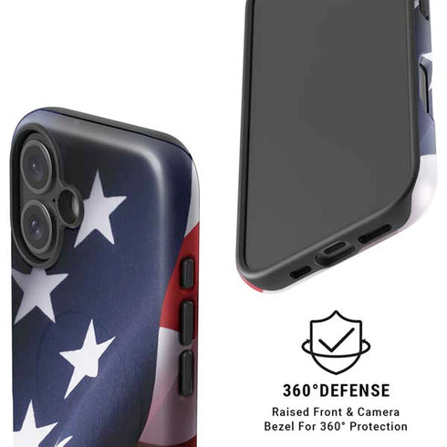 The American Flag iPhone 16 Plus Magsafe Impact Case
