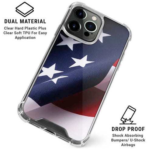 The American Flag iPhone 16 Pro Clear Case