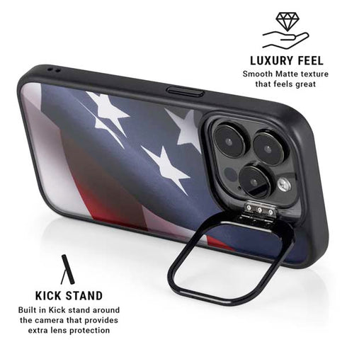 The American Flag iPhone 16 Pro Kickstand Case