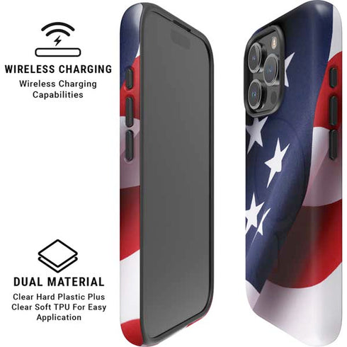 The American Flag iPhone 16 Pro Magsafe Impact Case