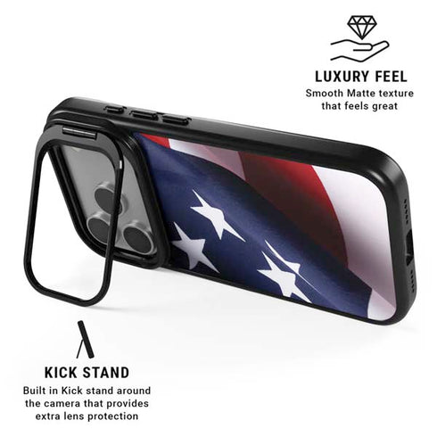 The American Flag iPhone 17 Pro Kickstand Case