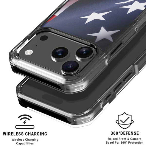 The American Flag iPhone 17 Pro Max Clear Case