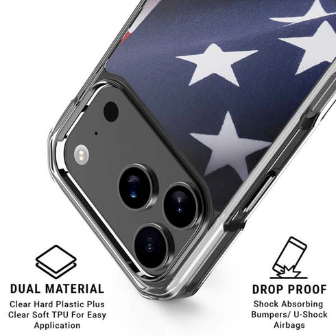 The American Flag iPhone 18 Pro Clear Case