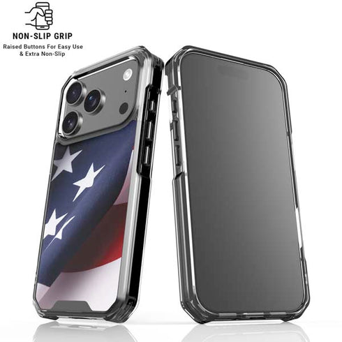 The American Flag iPhone 18 Pro Clear Case