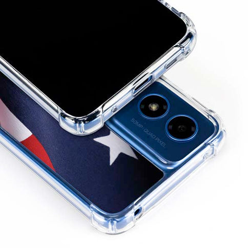 The American Flag Moto G Play 4G (2024) Clear Case
