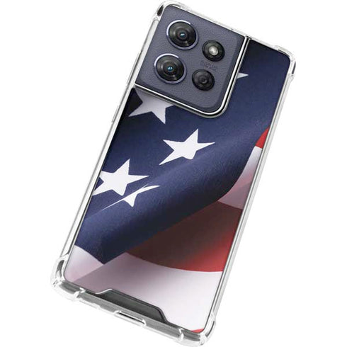 The American Flag Moto G Play 5G (2025) Clear Case