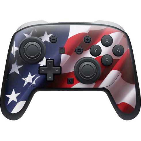 The American Flag Nintendo Switch 2 (2025) Pro Controller Skin