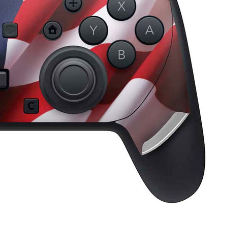 The American Flag Nintendo Switch 2 (2025) Pro Controller Skin