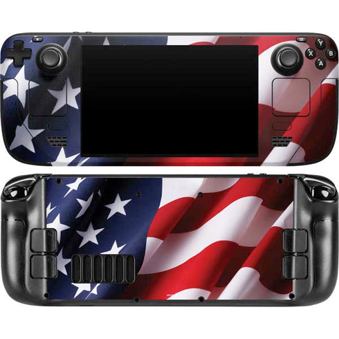 The American Flag Steam Deck Handheld Gaming Computer OLED Skin