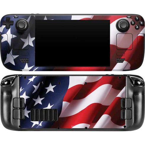 The American Flag Steam Deck Handheld Gaming Computer Skin