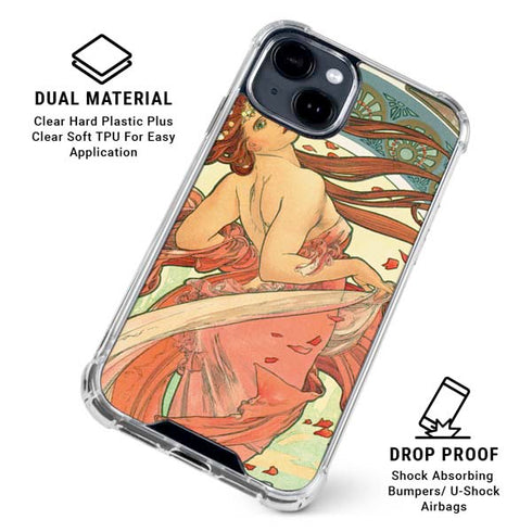 The Arts: Dance by Mucha iPhone 15 Clear Case