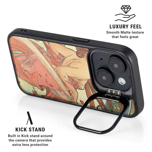 The Arts: Dance by Mucha iPhone 15 Plus Kickstand Case