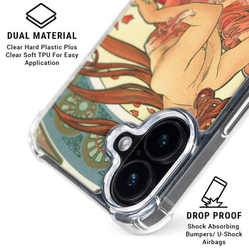 The Arts: Dance by Mucha iPhone 16 Clear Case
