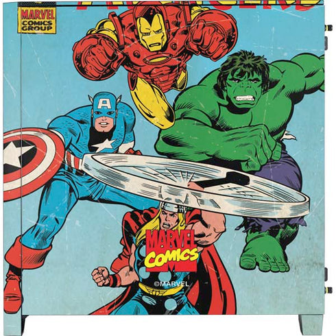 Marvel Classic Comics The Avengers Corsair 4000D Tempered Glass Mid-Tower ATX Case Skin