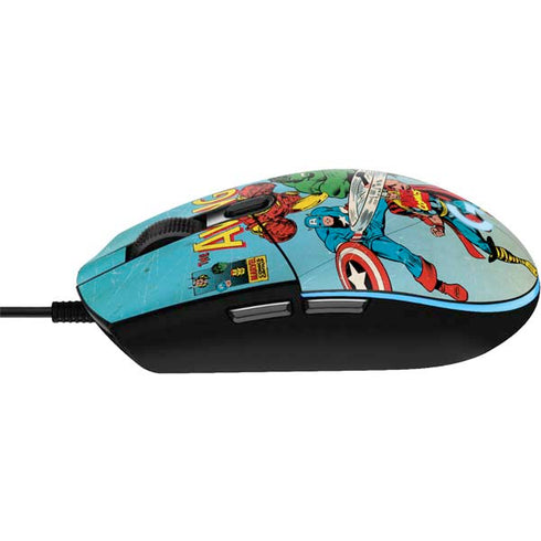Marvel Classic Comics The Avengers G203 Prodigy RGB Wired Gaming Mouse Skin