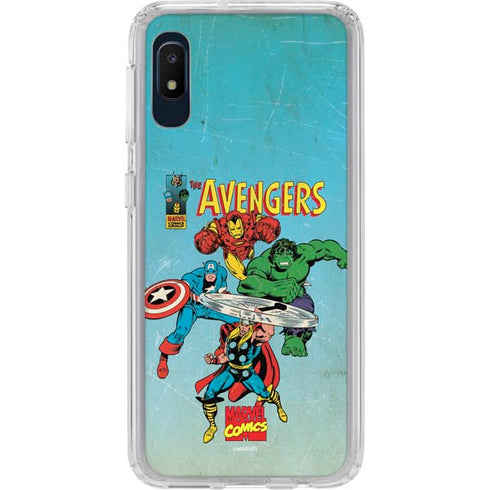 Marvel Classic Comics The Avengers Galaxy A10e Clear Case