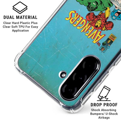 Marvel Classic Comics The Avengers Galaxy A36 5G Clear Case