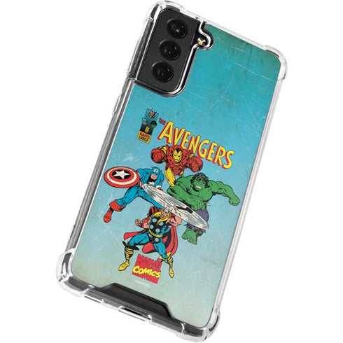 Marvel Classic Comics The Avengers Galaxy S21 FE Clear Case