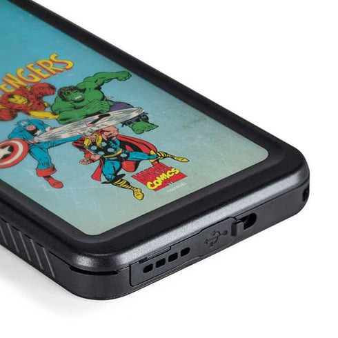 Marvel Classic Comics The Avengers Galaxy S23 Plus Waterproof Case