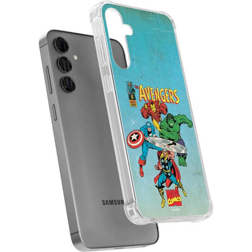 Marvel Classic Comics The Avengers Galaxy S24 Plus Clear Case