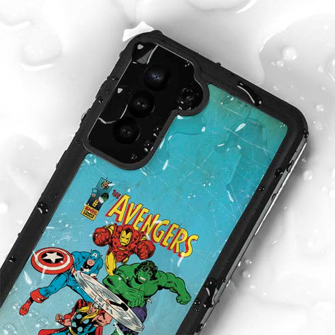 Marvel Classic Comics The Avengers Galaxy S24 Plus Waterproof Case