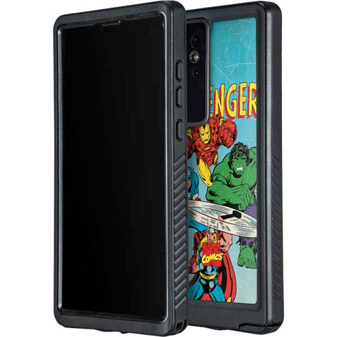 Marvel Classic Comics The Avengers Galaxy S24 Ultra Waterproof Case