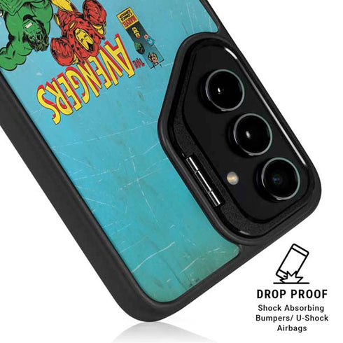 Marvel Classic Comics The Avengers Galaxy S25 Plus Kickstand Case