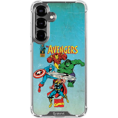 Marvel Classic Comics The Avengers Galaxy S26 Clear Case