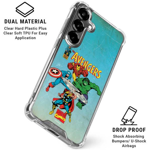 Marvel Classic Comics The Avengers Galaxy S26 Plus Clear Case