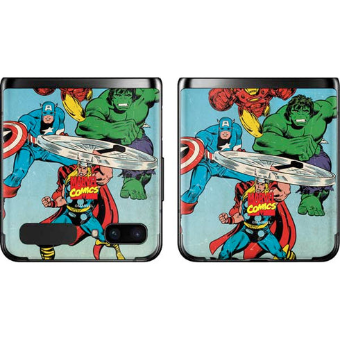 Marvel Classic Comics The Avengers Galaxy Z Flip Skin