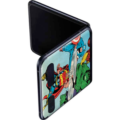Marvel Classic Comics The Avengers Galaxy Z Flip Skin