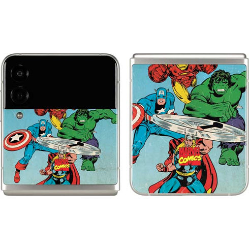 Marvel Classic Comics The Avengers Galaxy Z Flip3 5G Skin