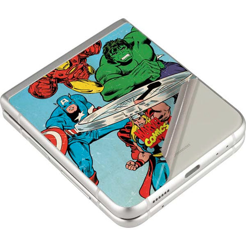 Marvel Classic Comics The Avengers Galaxy Z Flip3 5G Skin