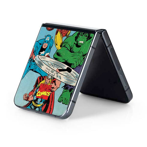 Marvel Classic Comics The Avengers Galaxy Z Flip5 5G Skin