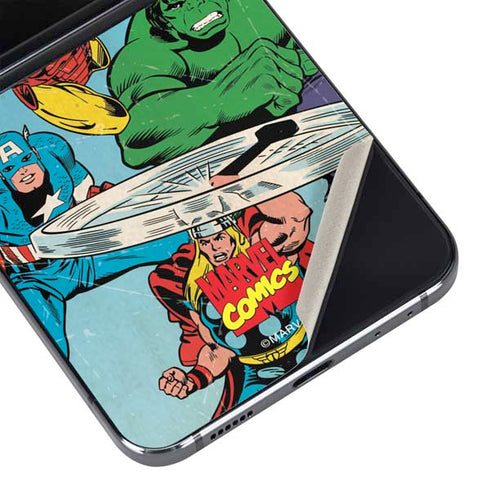 Marvel Classic Comics The Avengers Galaxy Z Flip5 5G Skin