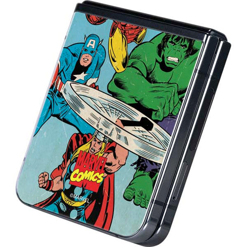 Marvel Classic Comics The Avengers Galaxy Z Flip5 5G Skin