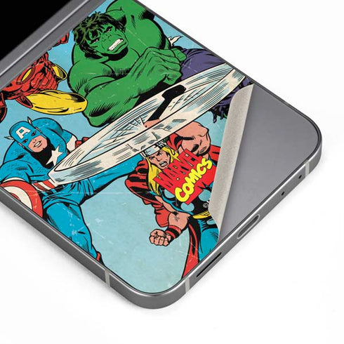 Marvel Classic Comics The Avengers Galaxy Z Flip6 Skin