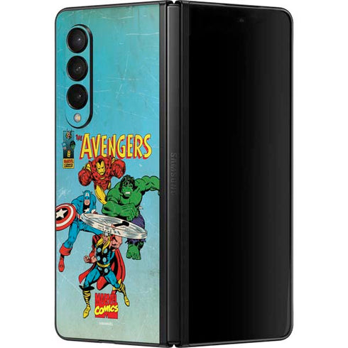 Marvel Classic Comics The Avengers Galaxy Z Fold3 5G Skin