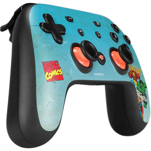 Marvel Classic Comics The Avengers Google Stadia Controller Skin