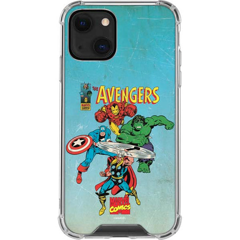 Marvel Classic Comics The Avengers iPhone 13 Mini Clear Case