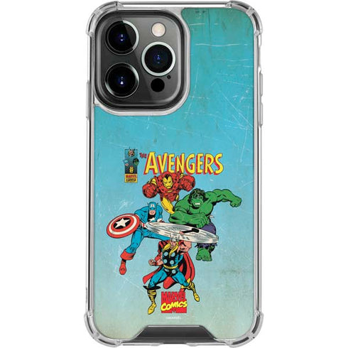Marvel Classic Comics The Avengers iPhone 14 Pro Clear Case