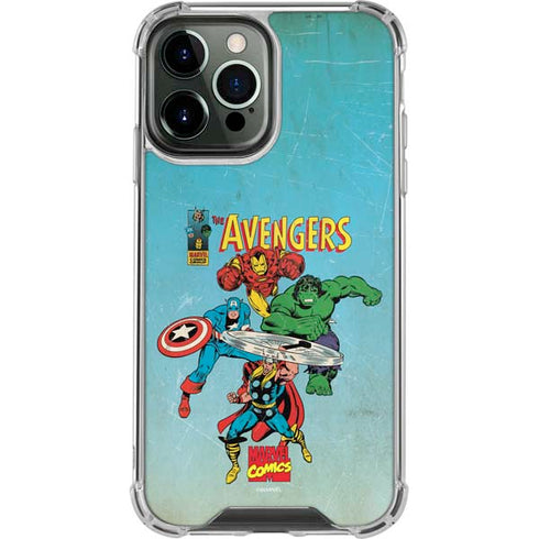 Marvel Classic Comics The Avengers iPhone 14 Pro Max Clear Case