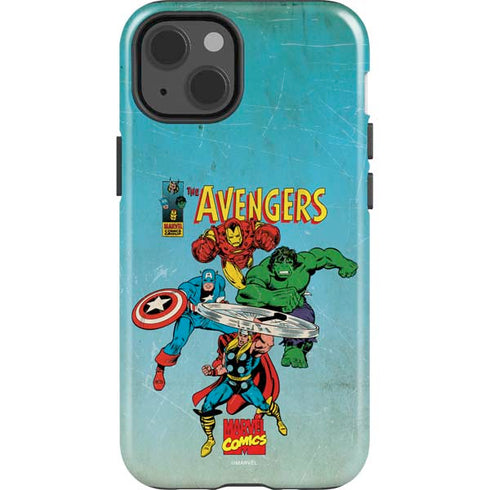 Marvel Classic Comics The Avengers iPhone 15 Plus Impact Case