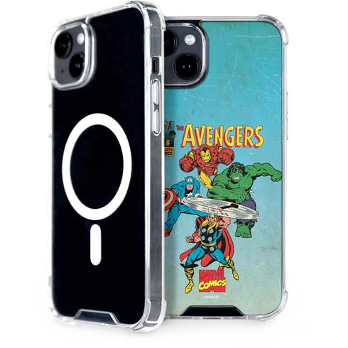 Marvel Classic Comics The Avengers iPhone 15 Plus MagSafe Case