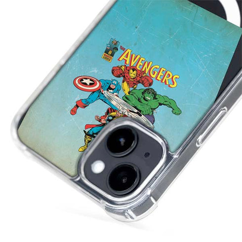Marvel Classic Comics The Avengers iPhone 15 Plus MagSafe Case