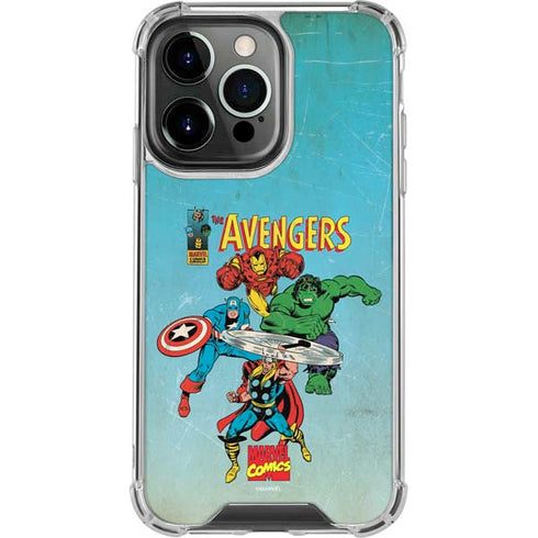 Marvel Classic Comics The Avengers iPhone 15 Pro Max Clear Case