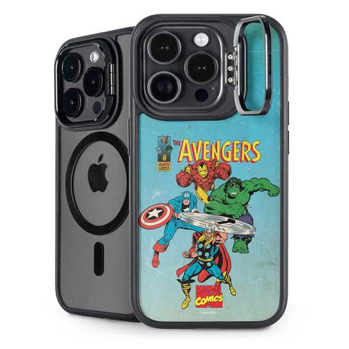 Marvel Classic Comics The Avengers iPhone 15 Pro Max Kickstand Case