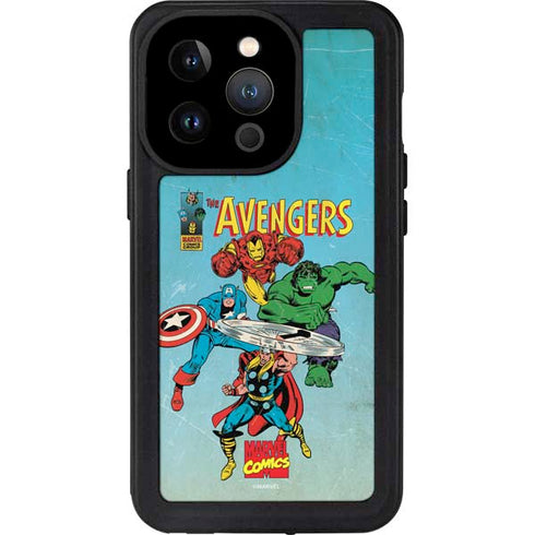 Marvel Classic Comics The Avengers iPhone 15 Pro Waterproof Case