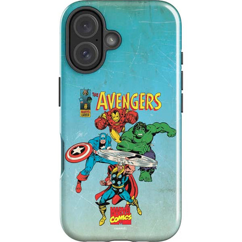 Marvel Classic Comics The Avengers iPhone 16 Plus Impact Case
