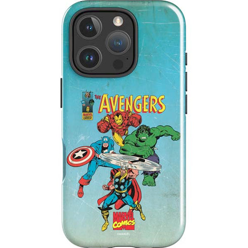 Marvel Classic Comics The Avengers iPhone 16 Pro Max Impact Case